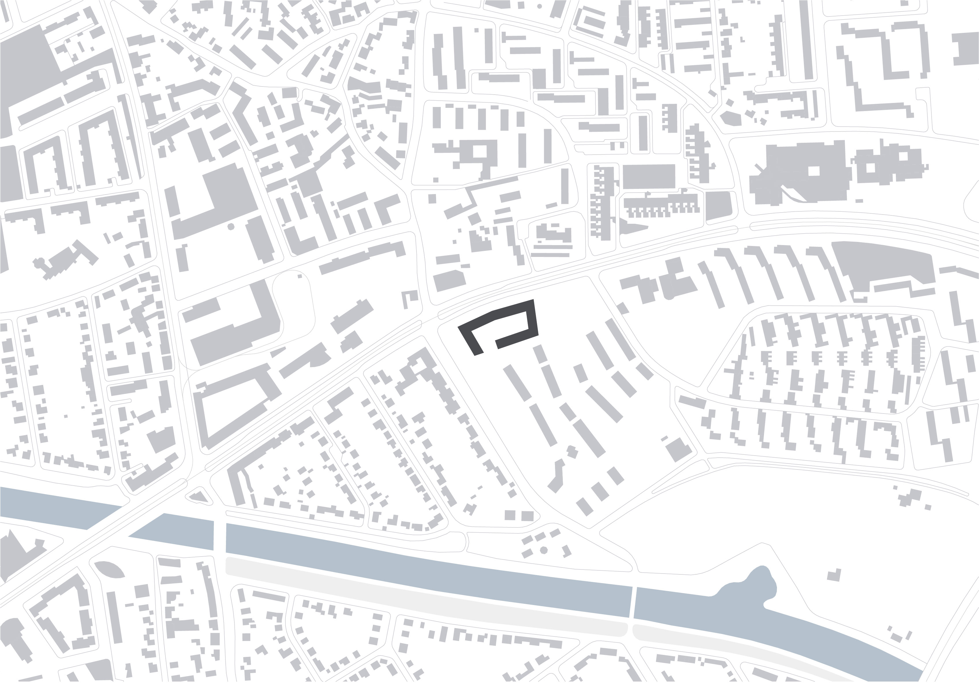 Büro- und Wohngebäude Podbielskistraße in Hannover, Lageplan 1:5000