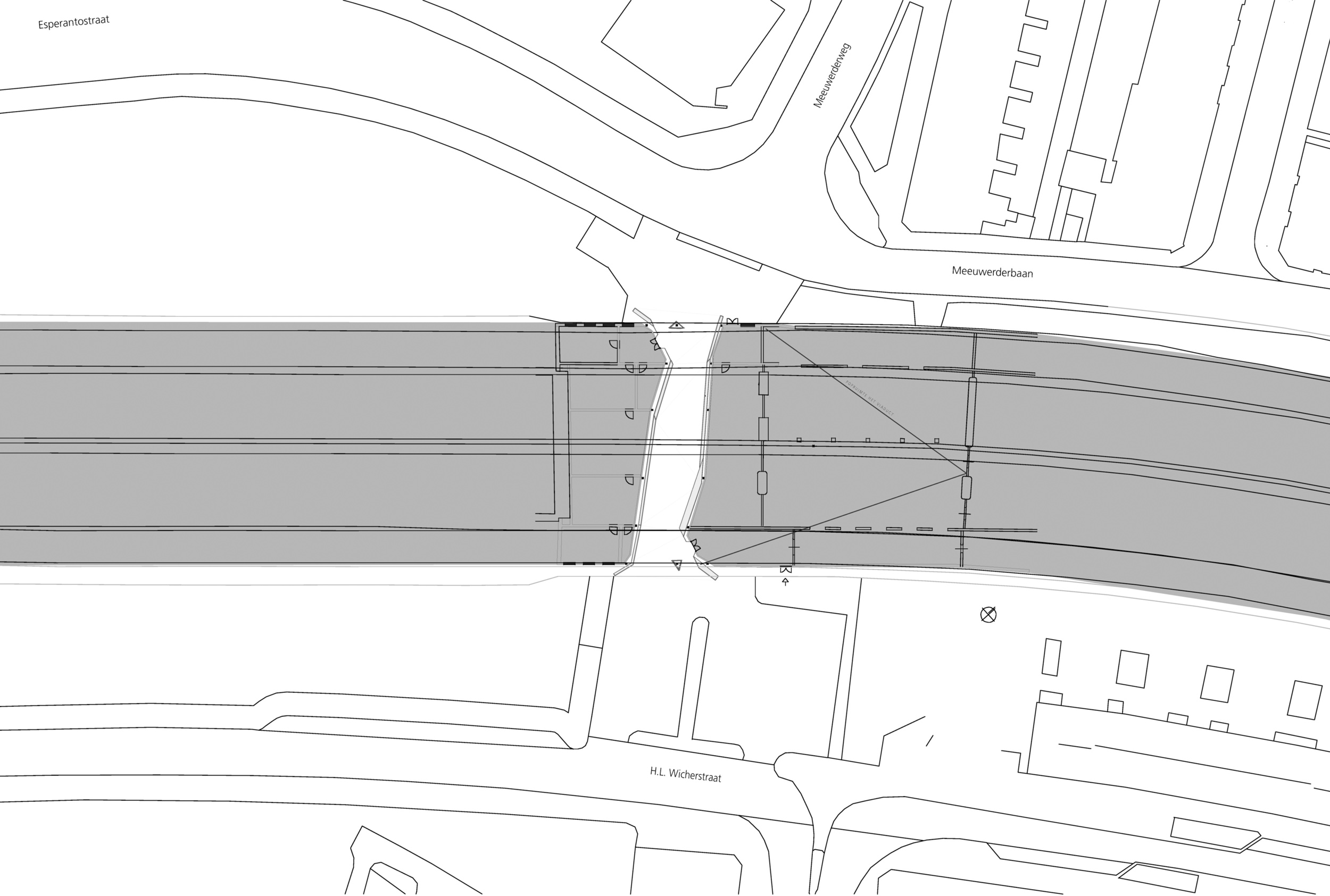 Fietsentunnel Groningen Lageplan
