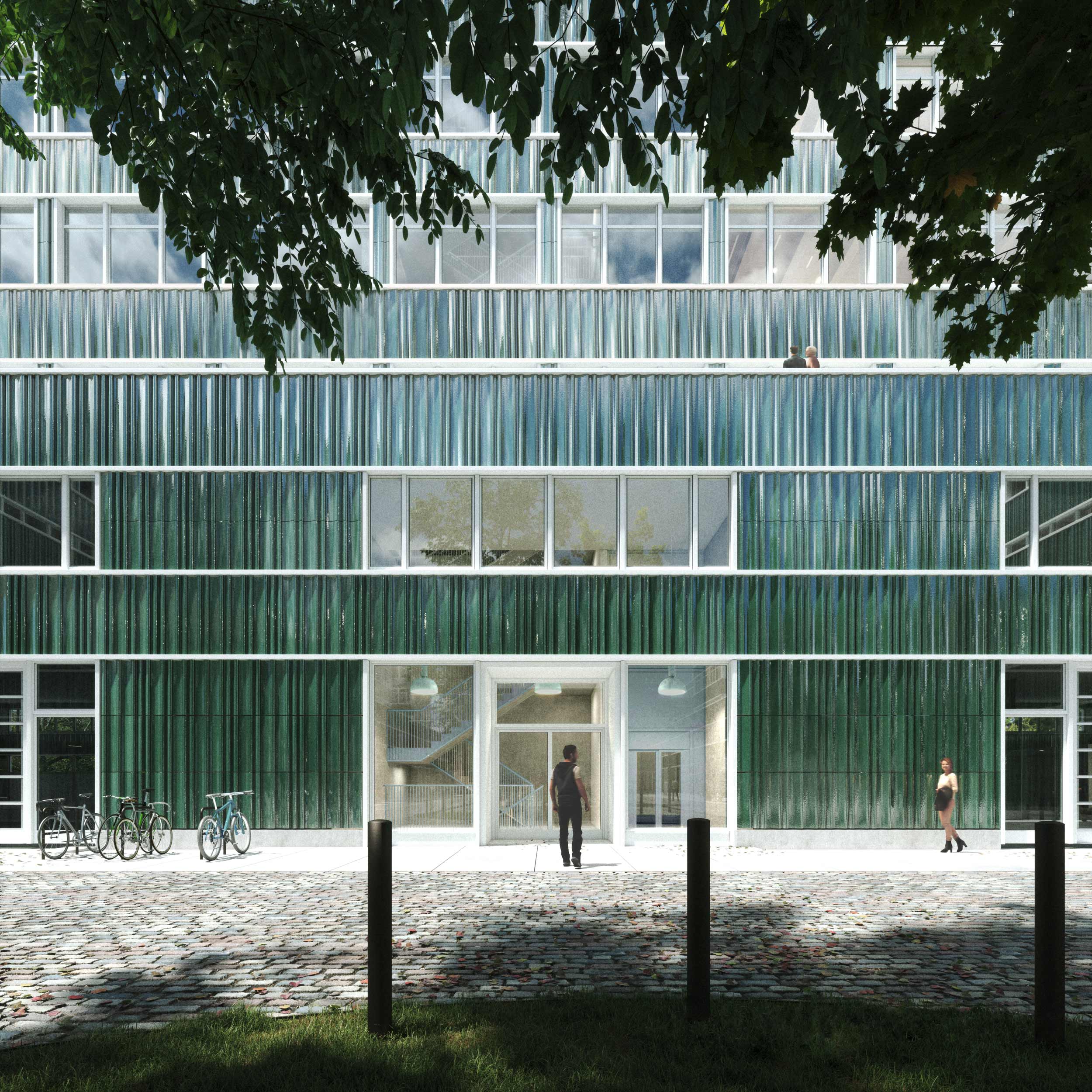 Büro und Industrie Campus "Berlin Decks" - Fassadendetail