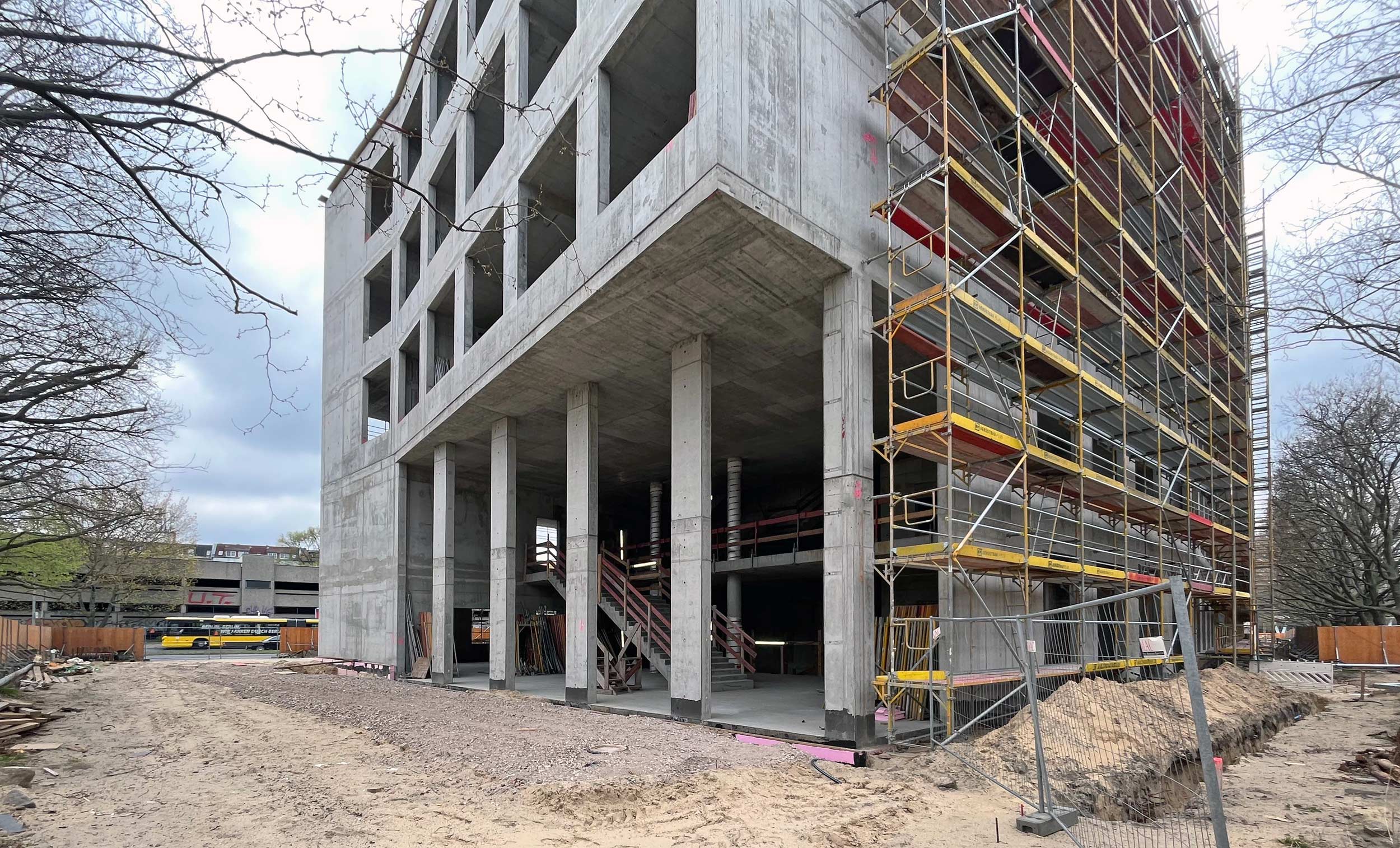 Berliner Hochschule für Technik, Laborgebäude WAL - Baustellenstand April 2022 