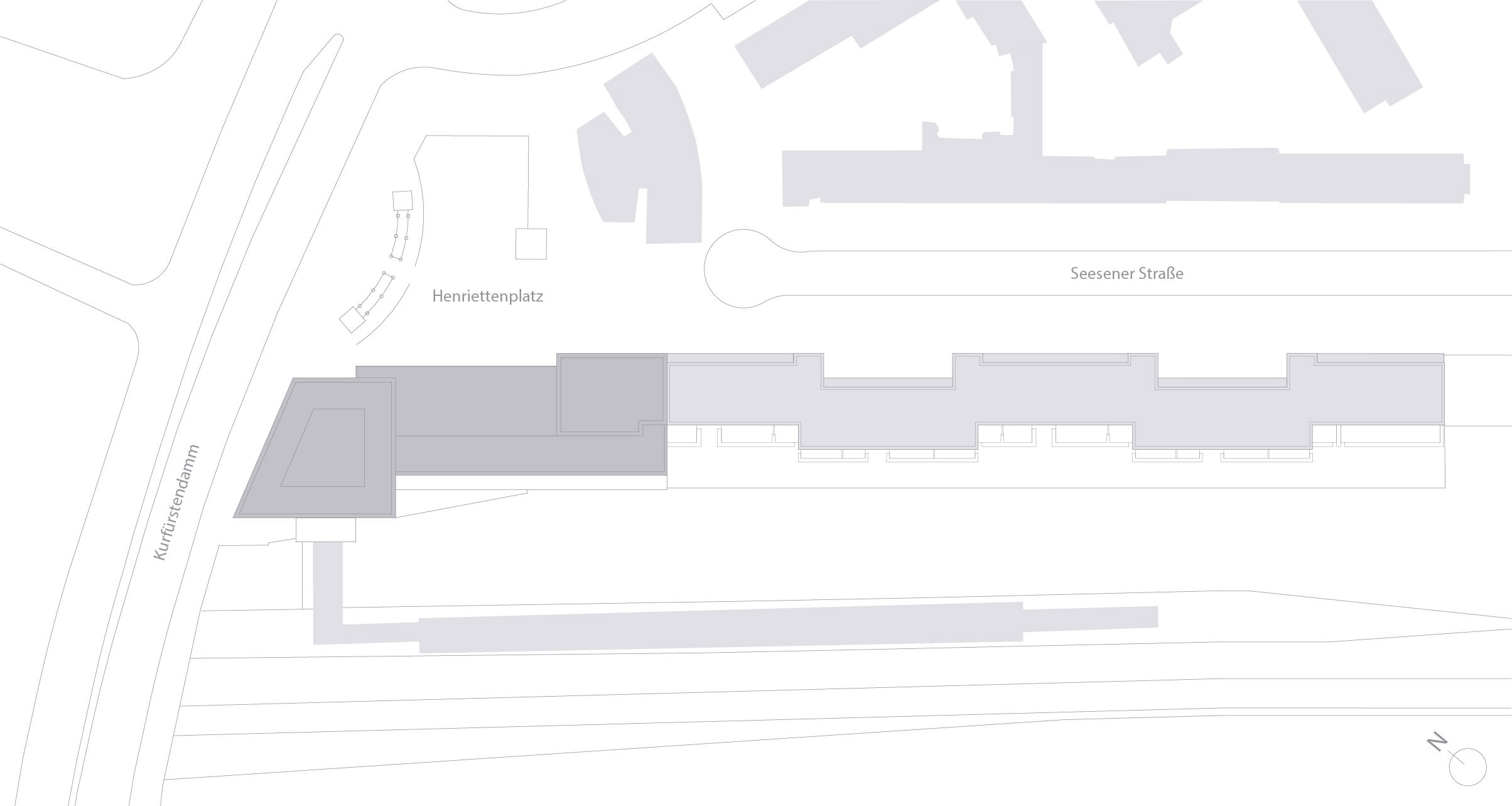 Büro- und Geschäftshaus am Kurfürstendamm Berlin - Lageplan