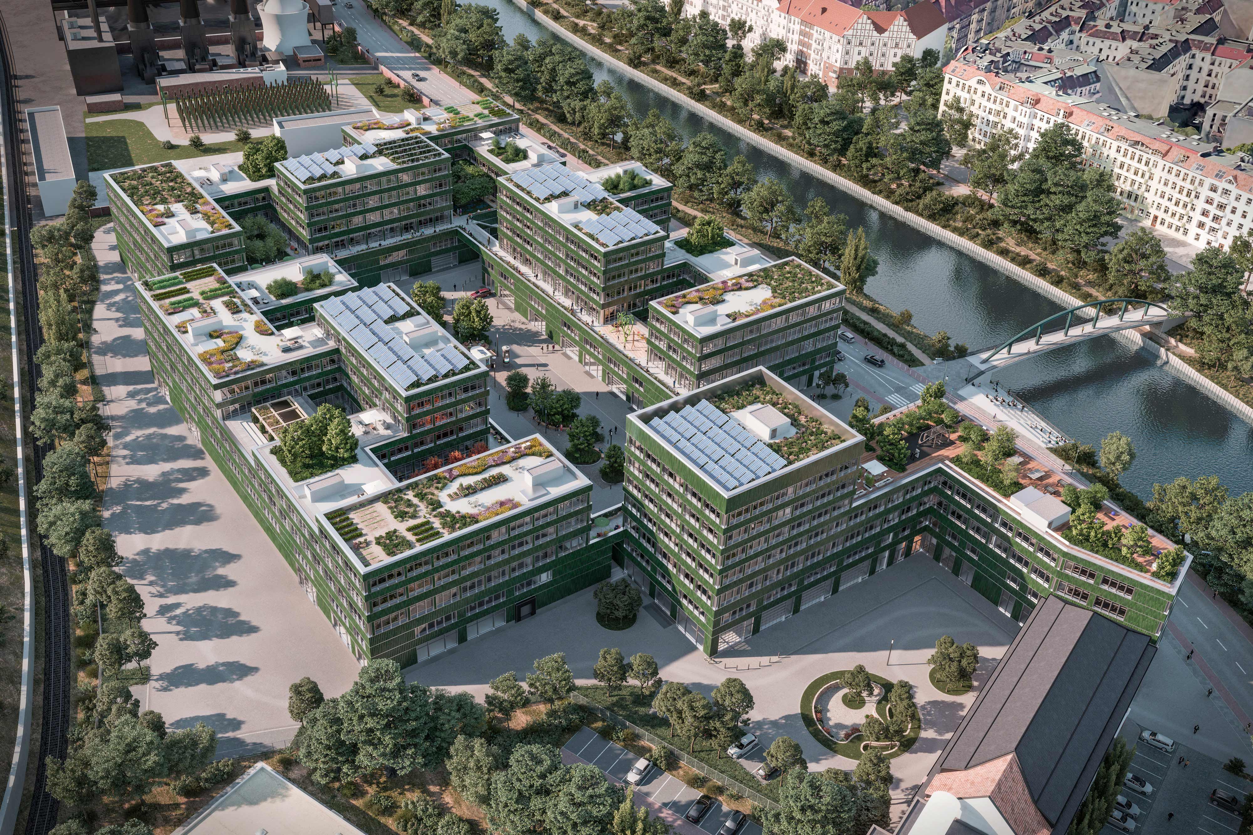 Büro- und Gewerbecampus BERLIN DECKS Luftbild