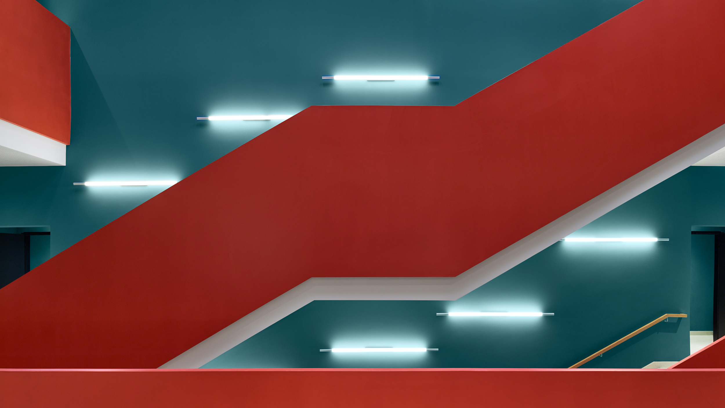 Berliner Hochschule für Technik, Laborgebäude WAL, Haupttreppe; Foto: Stefan Müller