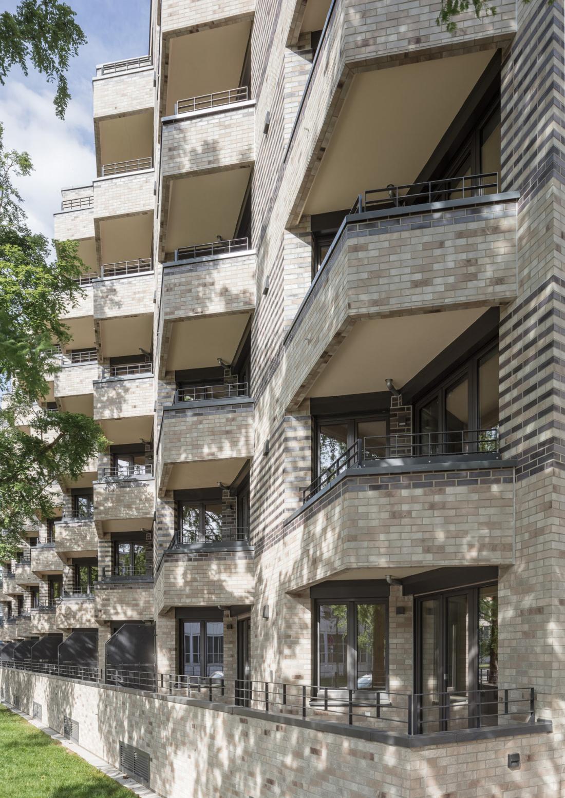 Wohnbebauung Dürerstraße Dresden - Fassadendetail, Foto: Till Schuster